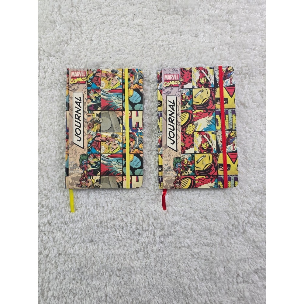 Marvel Comics Journal Set of 2 Iron Man Thor Lined Notebooks 120 Sheets 2404MX